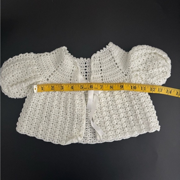 Handmade Crochet Baby Blanket and Sweater Set - Picture 4 of 9